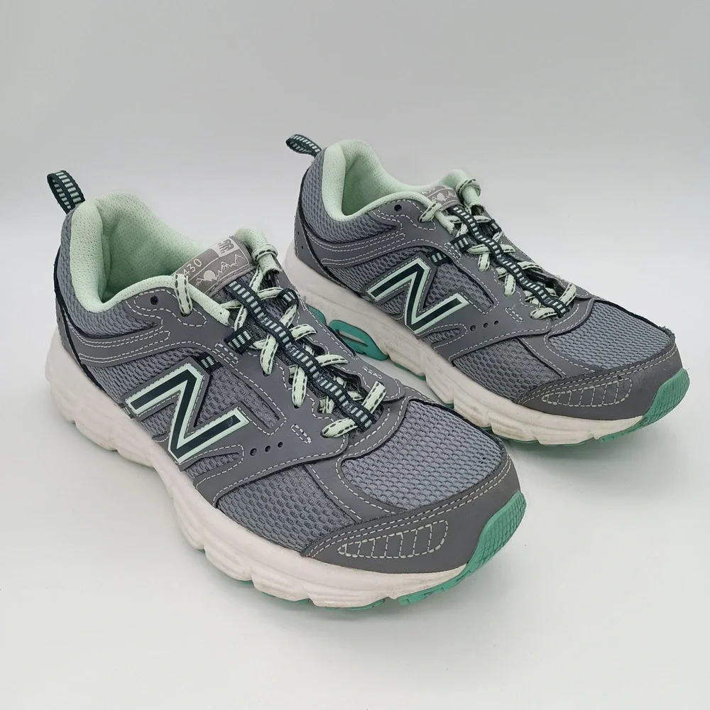 New Balance 430 Grey Mint Green Running Walking Shoes W430LG1 Womens 7.5